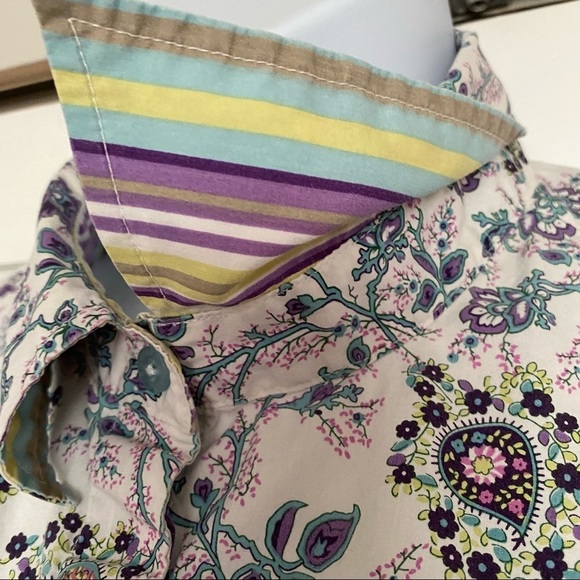 Tabi Simply Classics White paisley button down shirt size XXL - Picture 7 of 9